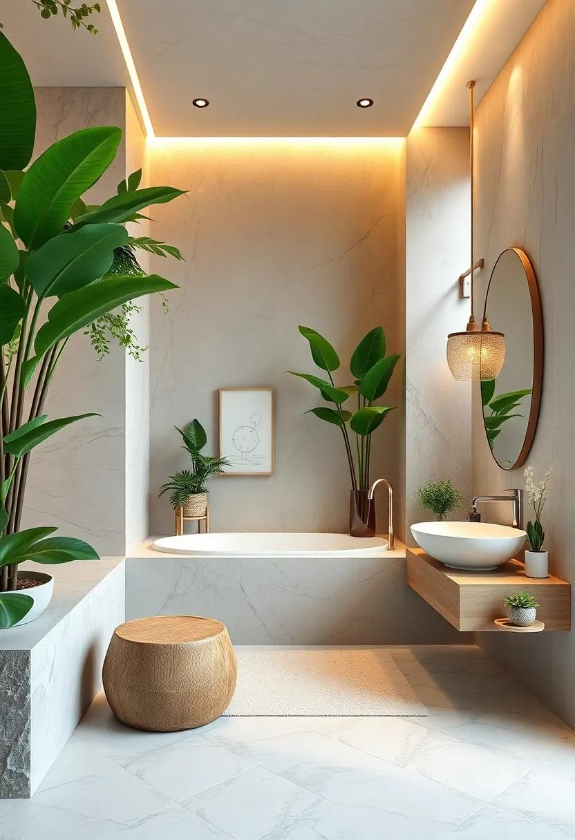 Indoor Plants: Bring life into⁢ your bathroom with low-maintenance indoor plants that improve air quality and​ add a refreshing green touch