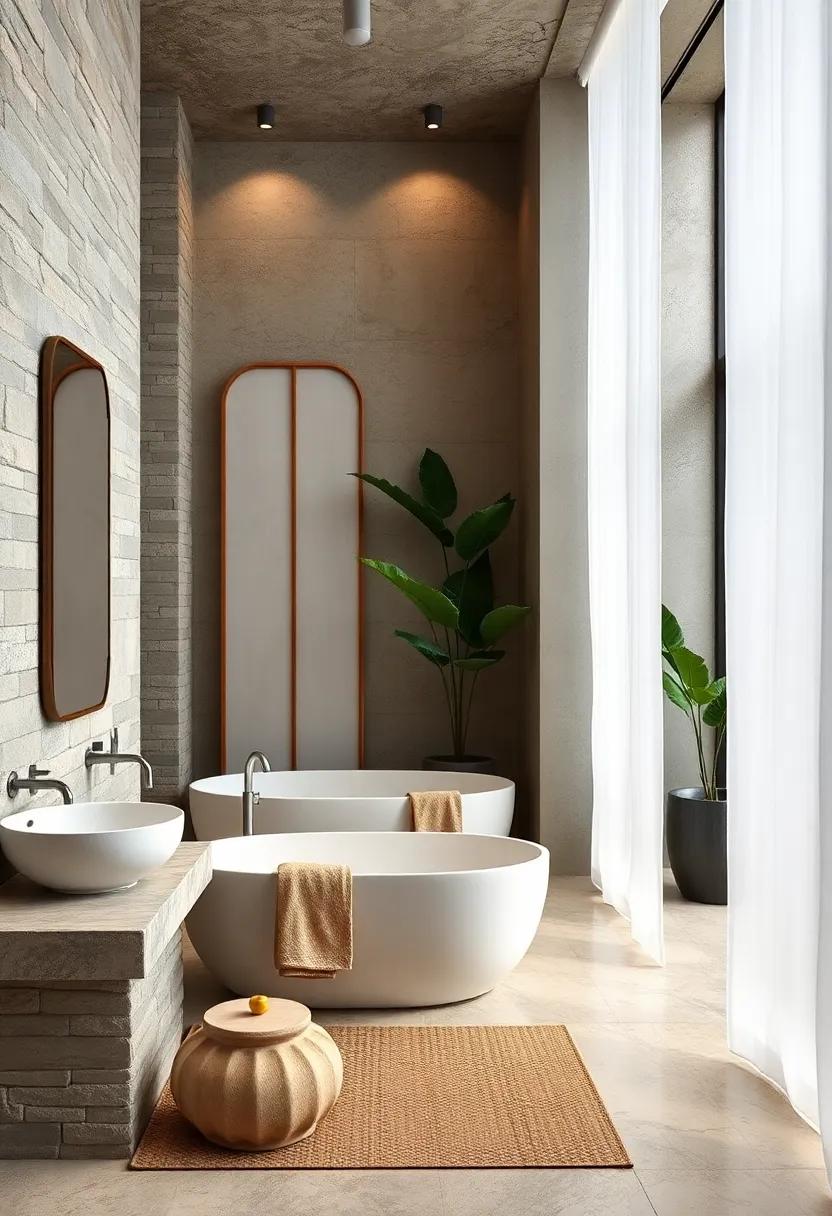 Privacy Screens: Use decorative⁣ screens or plants to create secluded nooks within the bathroom for added intimacy and ⁣tranquility