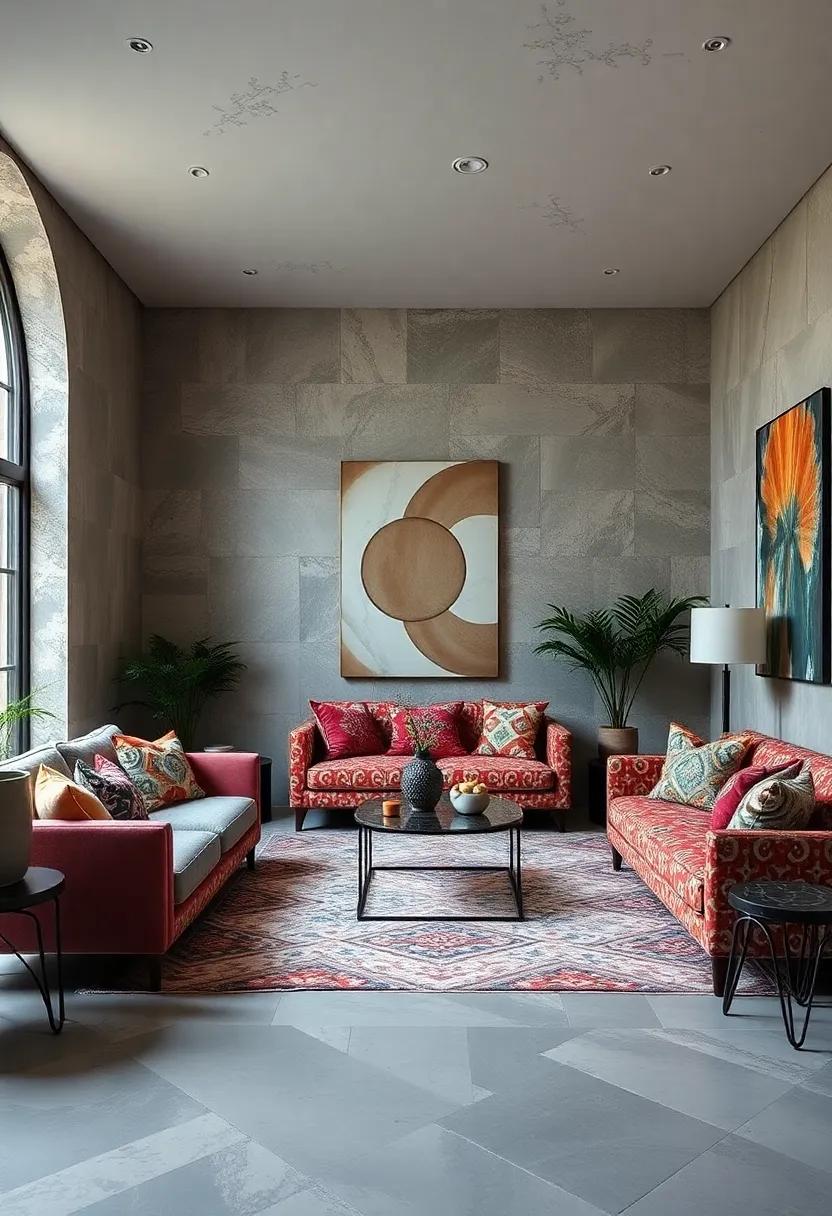 Layer textiles: Combine various ‍fabrics⁢ with bold prints to create ‌a cozy, inviting atmosphere that celebrates‍ diversity in design