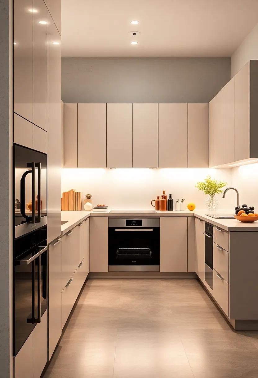 with sleek cabinetry that wraps around the space, this kitchen’s integrated appliances ensure a unified look while maximizing convenience