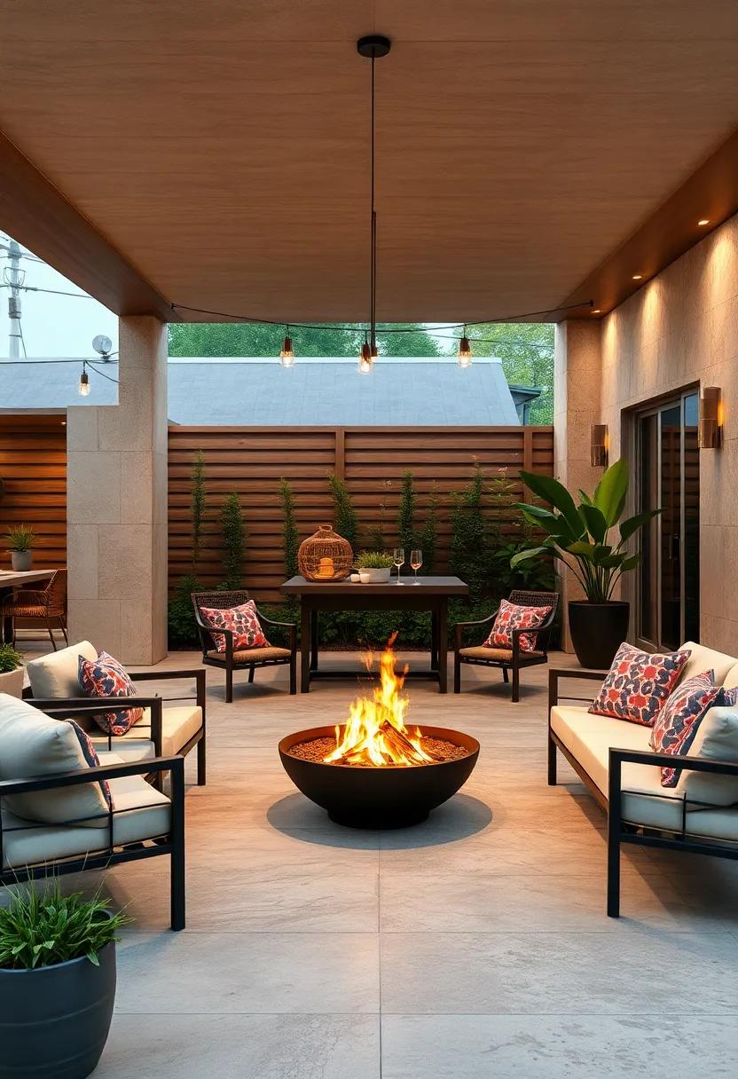 Set up a portable fire pit for easy relocation, allowing you to enjoy a warm meal by the poolside or beneath the stars