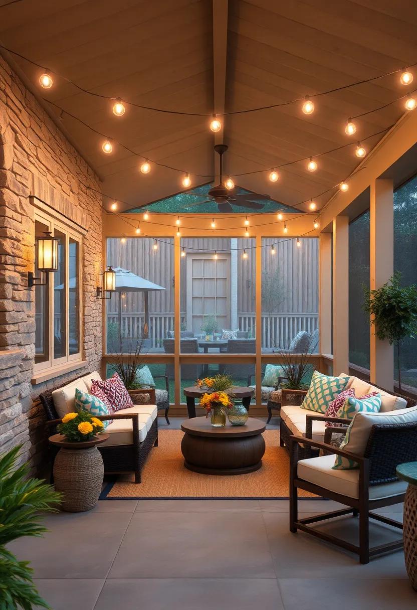 install dimmable string lights for customizable brightness, perfect for both lively gatherings and intimate nights