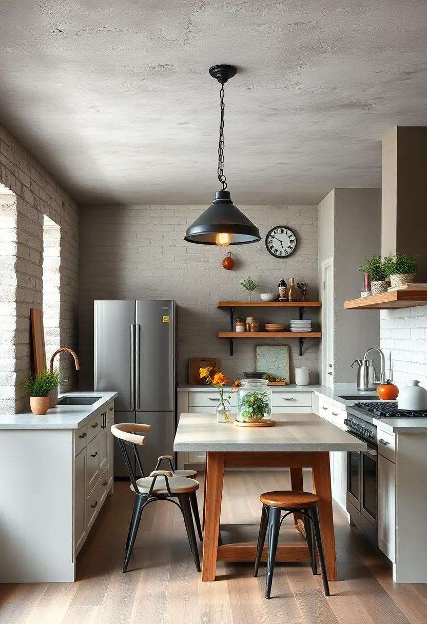 Vintage Lighting: Install pendant lights or a chandelier with a vintage flair to evoke warmth and ambiance in your kitchen