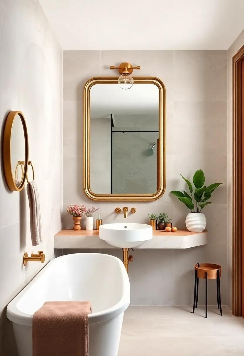 antique Brass ⁣Framed Mirrors: Elevate your space ⁢with mirrors featuring antique brass finishes that⁢ lend a⁣ sense of nostalgia and⁣ warmth, perfect for​ classic décor