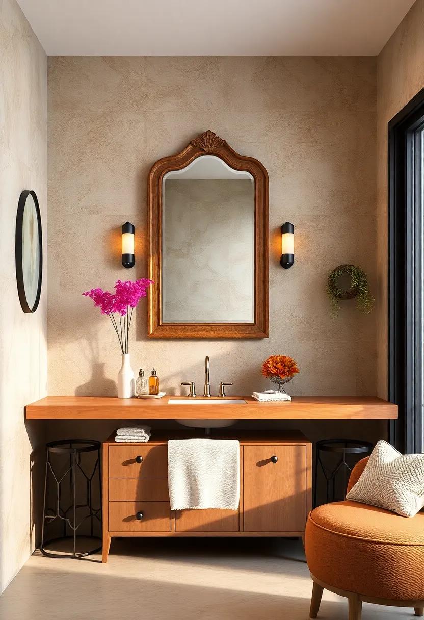 Carved Wood Accent ⁣Mirrors: Celebrate ‍craftsmanship with mirrors that showcase beautifully carved wood accents, resonating with natural ⁤beauty and⁢ elegance