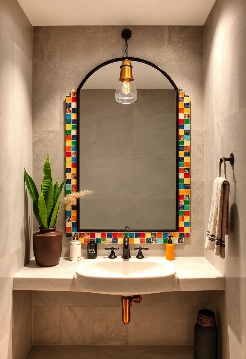 marvelous Mosaic Mirrors: ‌Spark interest with⁢ mirrors set within vibrant mosaic frames that serve as both a‌ statement piece⁢ and a ​work of art