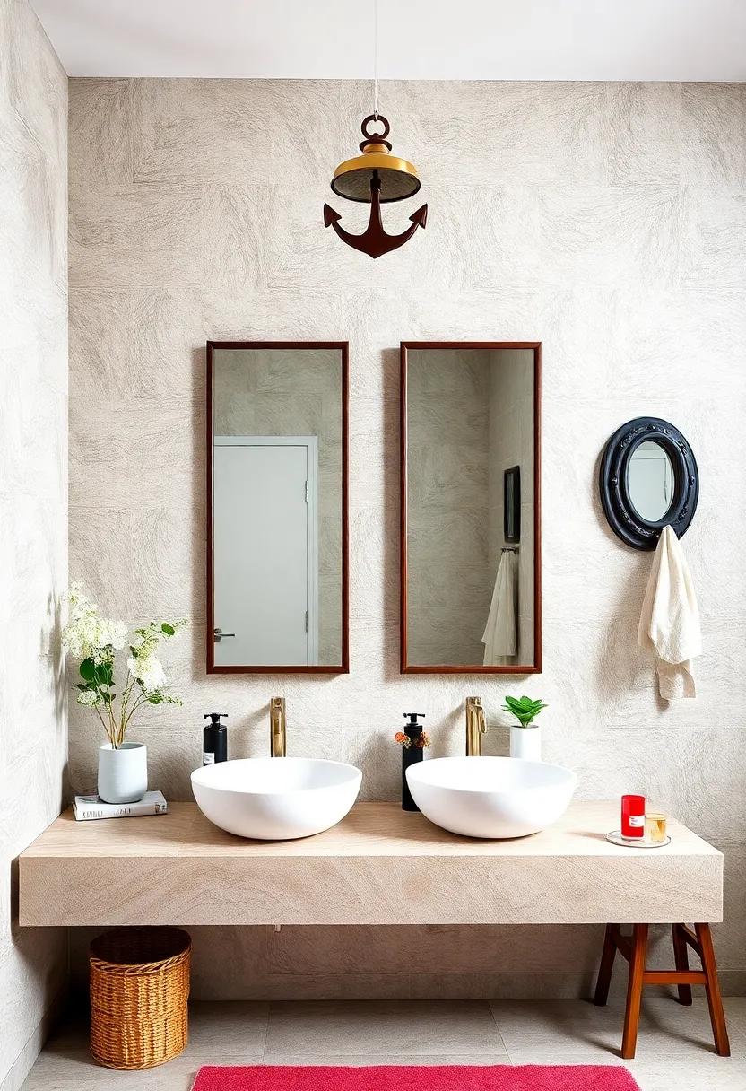 Nautical themed ⁣Mirrors: Incorporate coastal elements with mirrors adorned ​with nautical motifs, perfect for seaside-inspired bathrooms