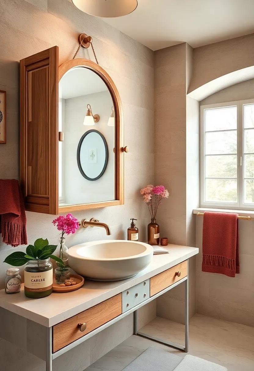 Vintage Apothecary‌ mirrors: Channel the‌ charm of old apothecaries with mirrors that ​include built-in cabinets or​ rounded edges,⁣ ideal for a functional⁣ yet stylish‍ approach