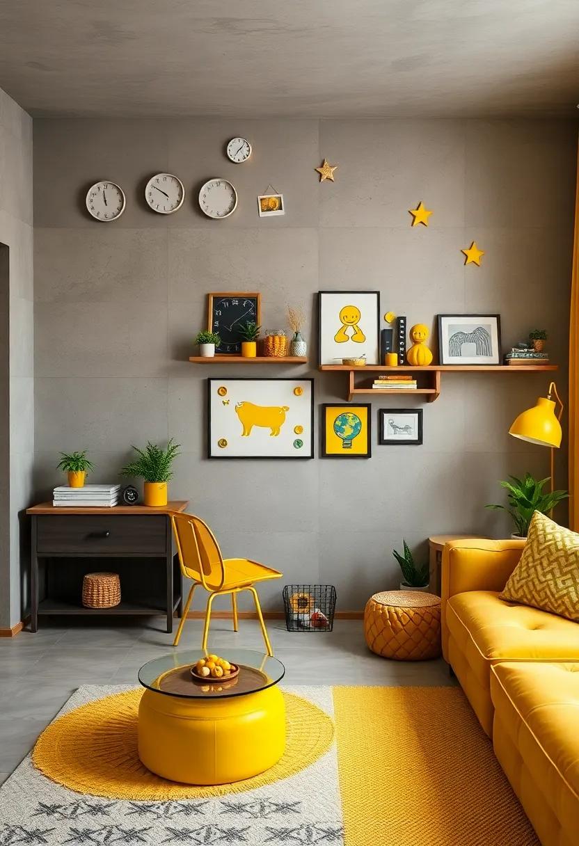 bright Enamel Pins: Use yellow enamel pins or decorations on corkboards or shelves to add personalized flair while showcasing interests