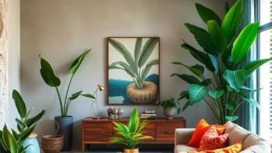25 Ways to Create an Eclectic Living Room with Stunning Tropical Plants