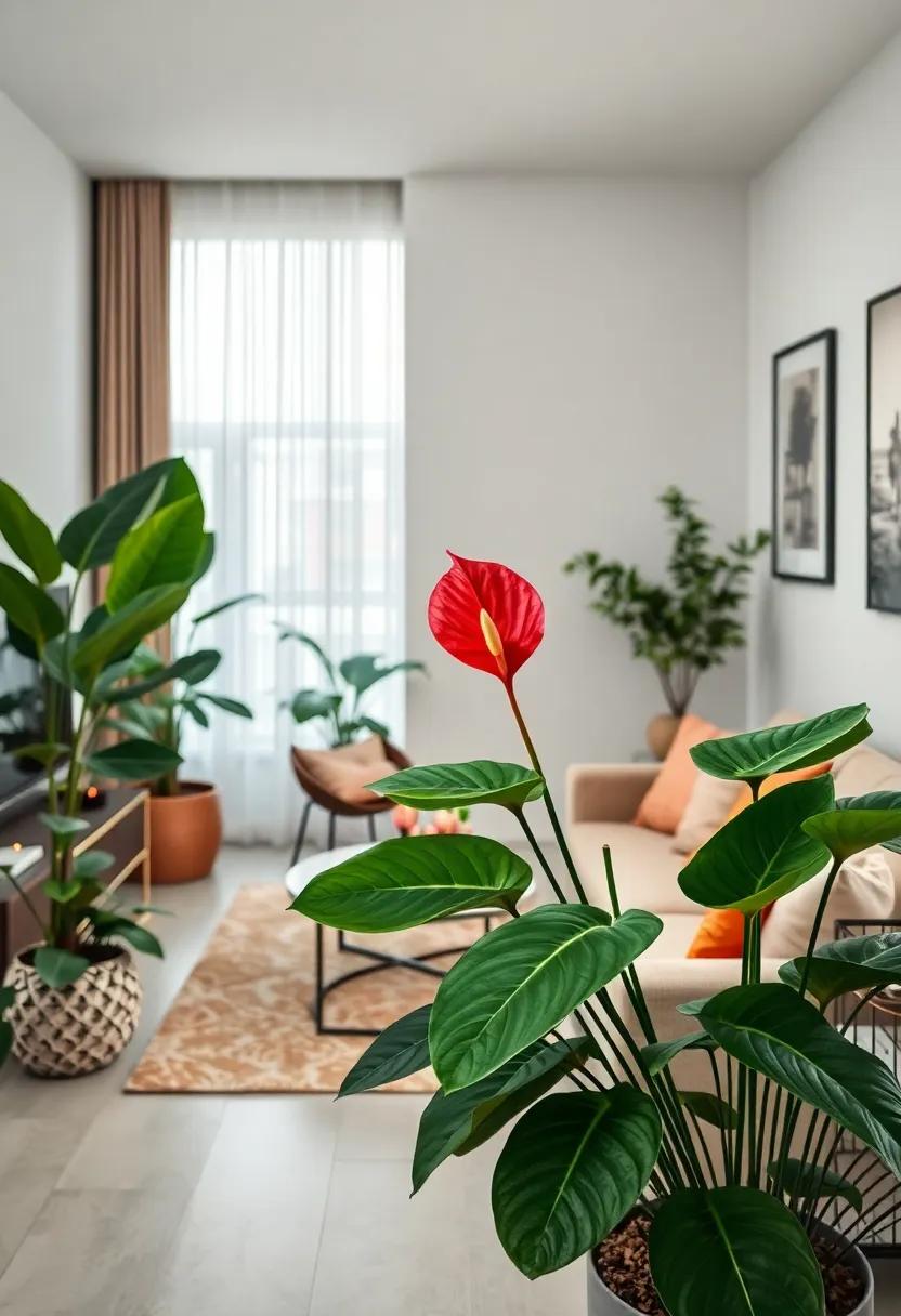 Anthurium: Known for its vibrant flowers ⁤and glossy leaves, ⁤the anthurium not only beautifies your home but also cleanses the air effectively