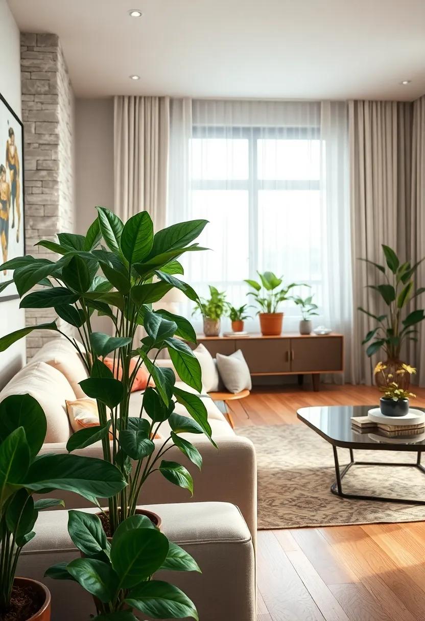 Corn‍ Plant: Tall and‌ elegant, the corn plant is easy to​ care for and⁤ provides impressive air-cleansing‍ benefits,‌ enhancing your living space