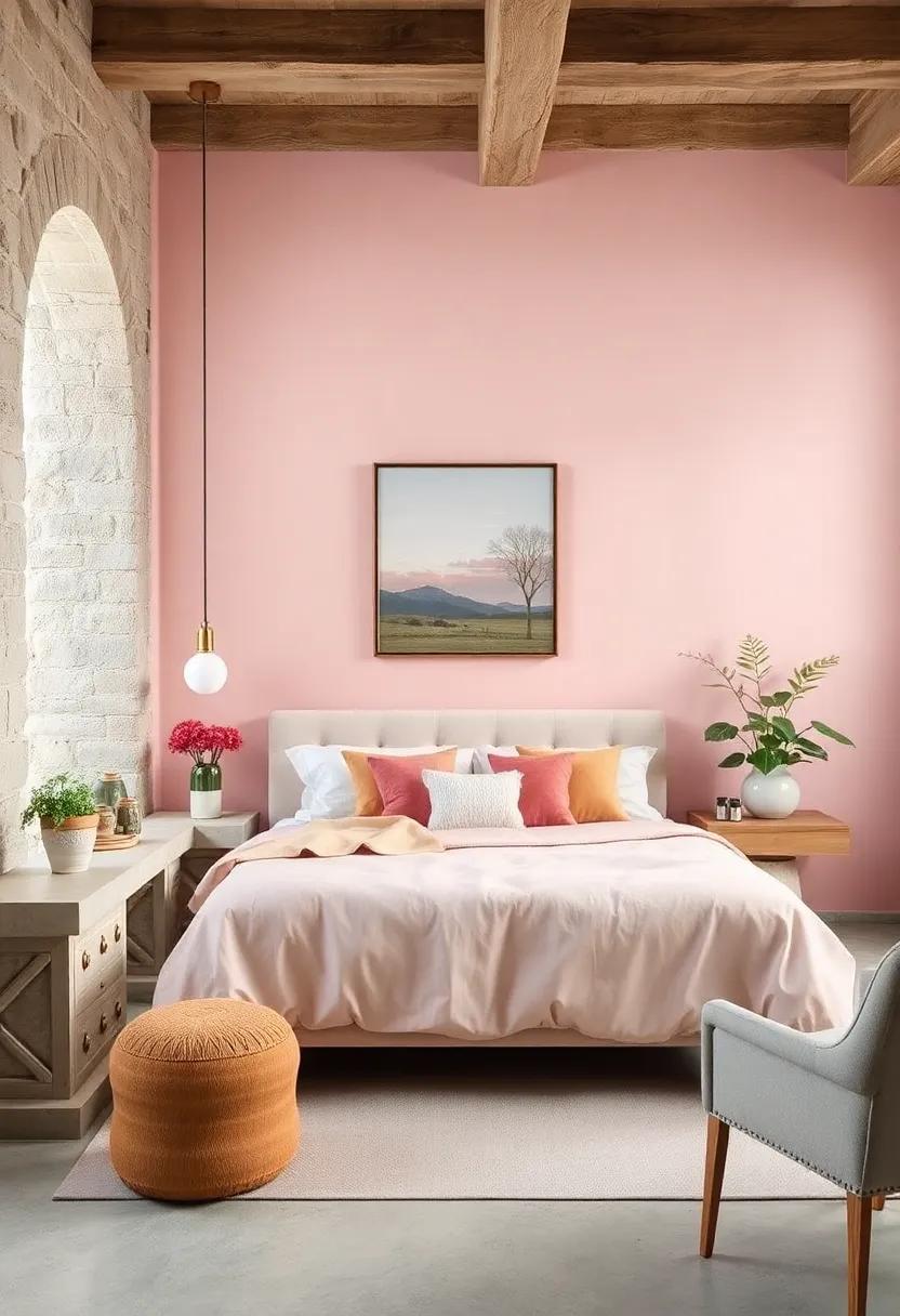 Soft Blush: A delicate hue that feels fresh and inviting, creating a romantic and soothing bedroom