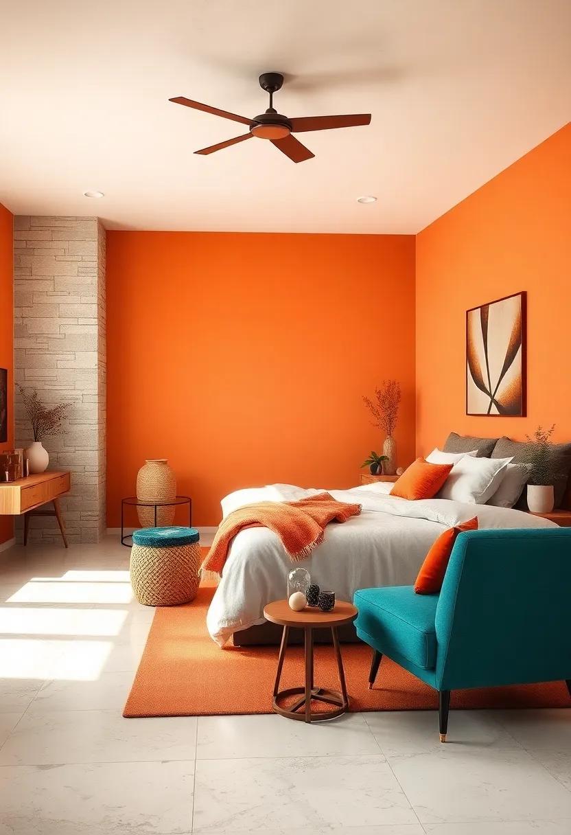 Sunset Orange: A soft, muted orange that adds warmth and energy without being overwhelming