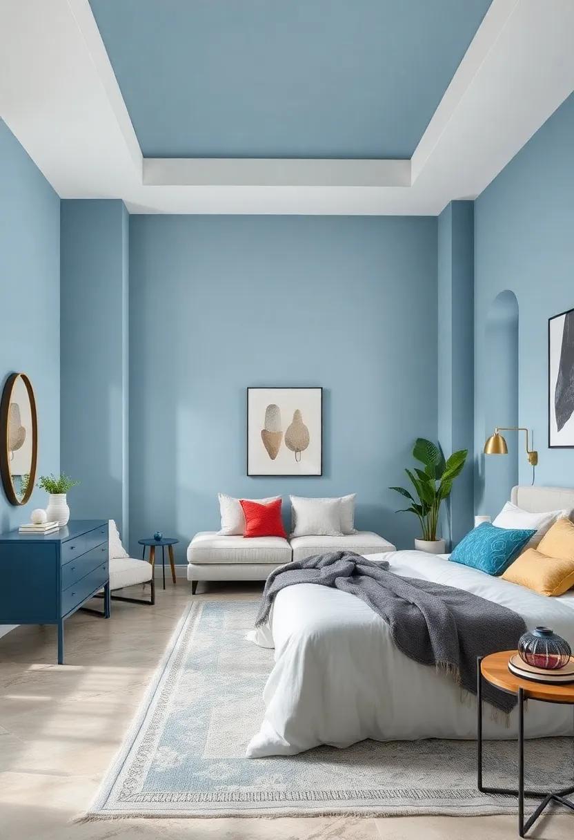 Frosty Blue: A frosty, cool hue that mimics a crisp winter sky, perfect for creating a peaceful retreat