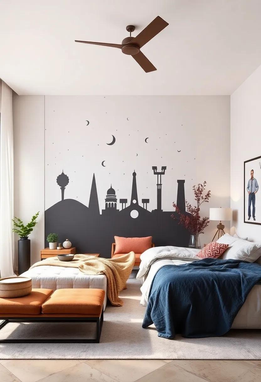 Artistic ⁤Silhouettes: Choose minimalist ⁢silhouettes of your ⁢favorite objects⁣ or shapes to⁢ create an ​artistic⁢ flair ‍that⁢ serves as an intriguing conversation ‍starter