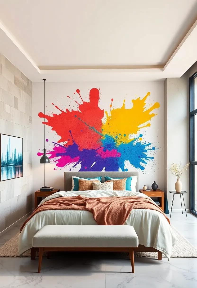 Dual-Tone⁢ Splash: Bold splashes of color in two ‌contrasting‍ shades can ​create a⁤ vibrant focal point ​while enhancing the energy of your bedroom