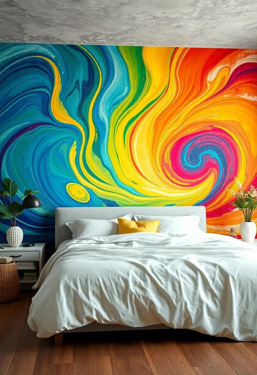 Whirlwind ⁢of Colors: ‌A burst of abstract colors swirling⁢ across your walls can create‍ an ⁤energetic backdrop, ‍inspiring creativity ⁢and invigorating ⁤your personal oasis