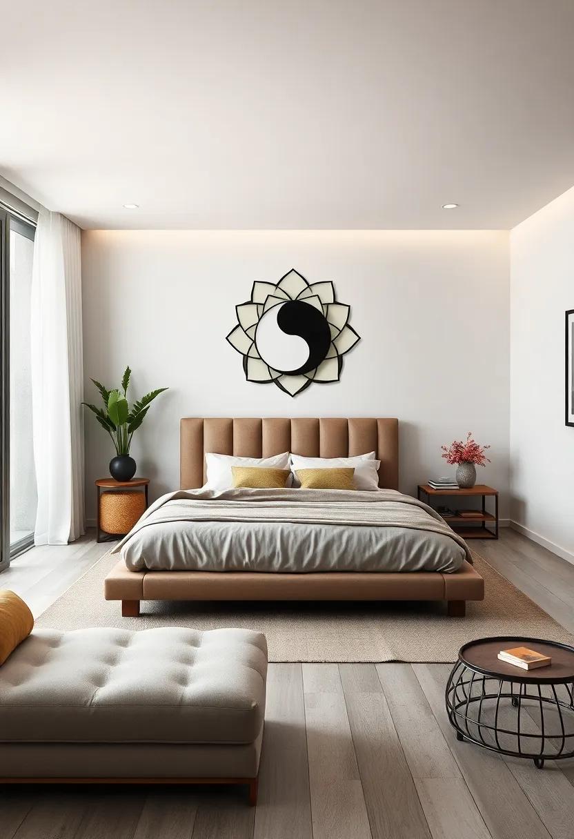 Zen Symbols: Incorporate symbols ‌of peace and tranquility, such⁣ as the lotus flower ‍or ‌yin⁢ and yang, to cultivate a ⁤serene, meditative ​space
