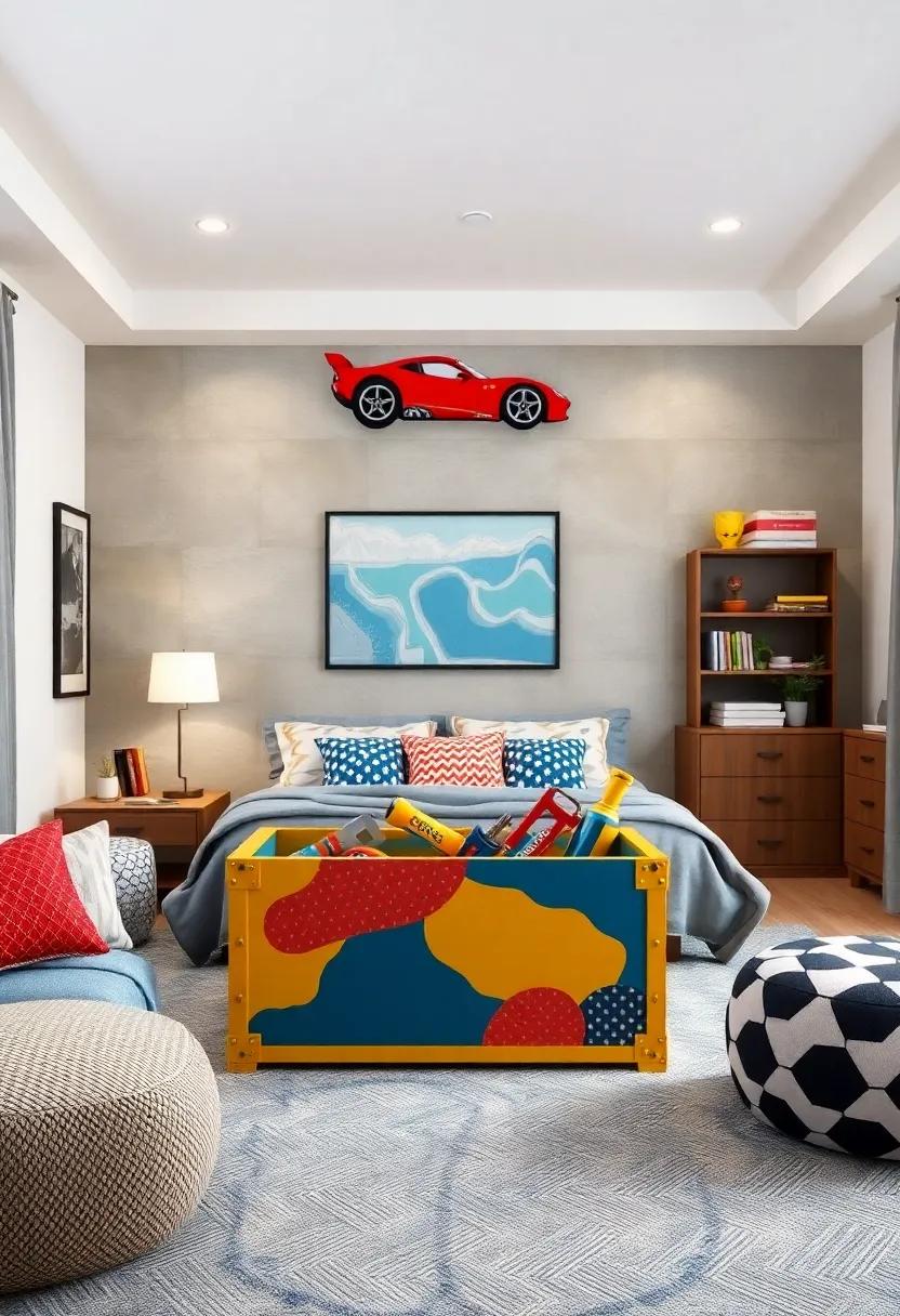 DIY Tool Chest: Transform a basic storage box into a tool chest by‍ painting⁢ it vibrant colors and adding‌ fun​ designs