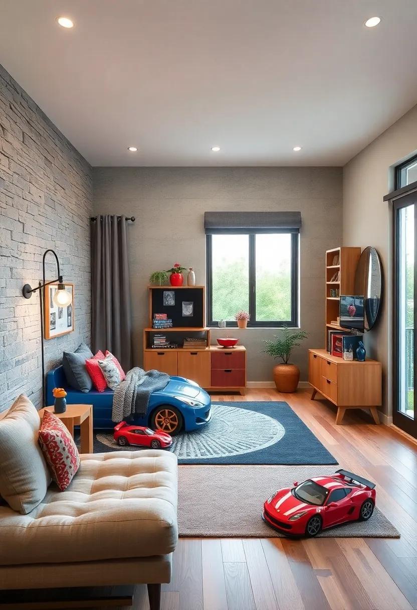 Pit Stop Play Area: Set ​up⁤ a corner with a rug and⁢ toy cars, creating a ‌mini‍ pit stop ​for playtime‌ races and adventures