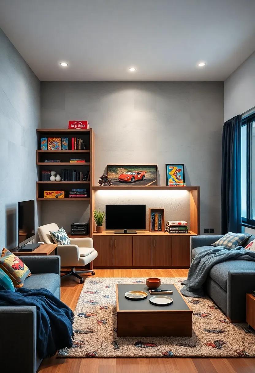 Themed Board Games: ​Fill the shelves with car-themed ⁤board games or puzzles that engage⁣ family and friends during game ⁢nights