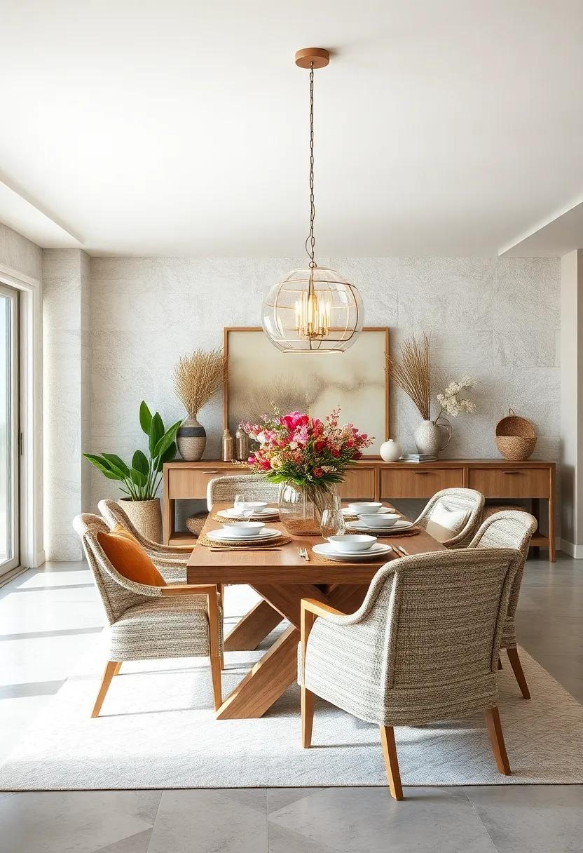 driftwood ‌Decor:⁣ Integrate driftwood elements into your dining room for a rustic touch ​that connects you to the shore