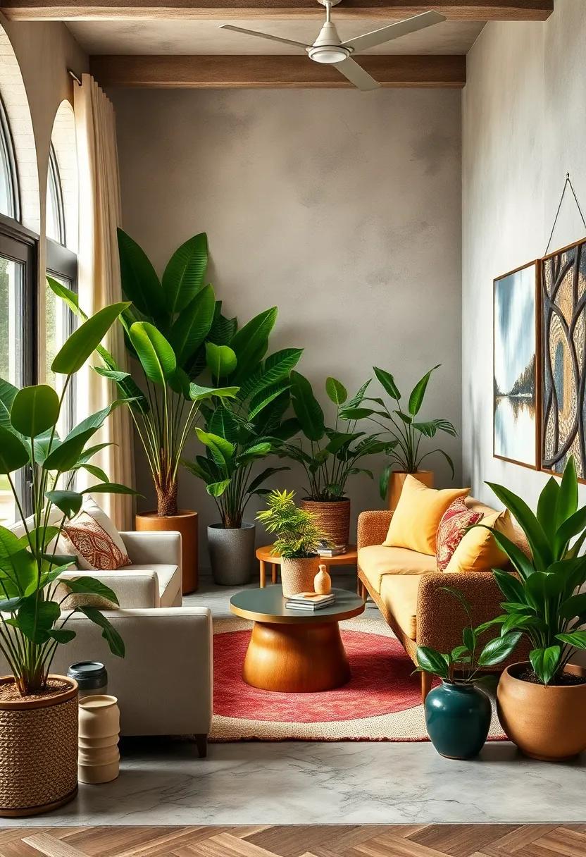 Create a Plant Corner: Designate a‌ specific area in the room for a cluster of ‍plants, mixing ‌heights and types for an⁢ eye-catching‌ display
