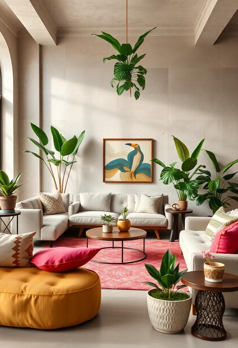 Create a Focal Point: Choose a ‌particularly striking plant or a‍ sculpture-like⁢ arrangement to⁣ serve as‌ a ⁣conversation starter in the living room