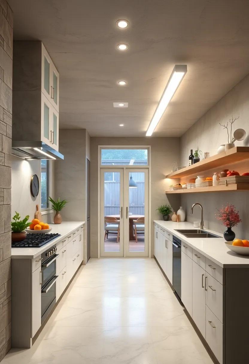 Incorporate fluorescent Lighting in Work Areas: Use bright,energy-efficient fluorescent lights in prep and work areas for excellent visibility without heat