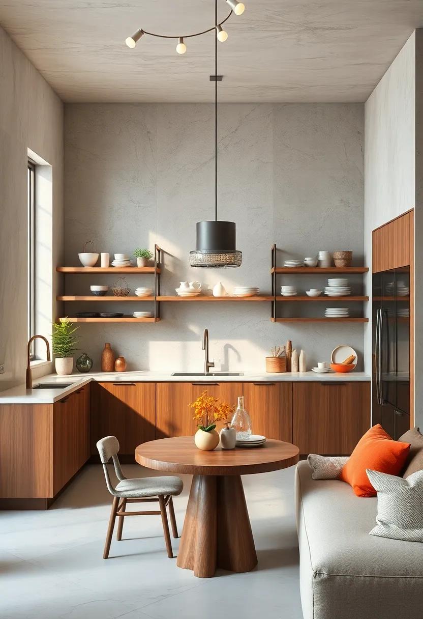 Embrace open shelving ​to display handcrafted ceramics ‍and ⁣minimalist tableware, adding both function and‍ style