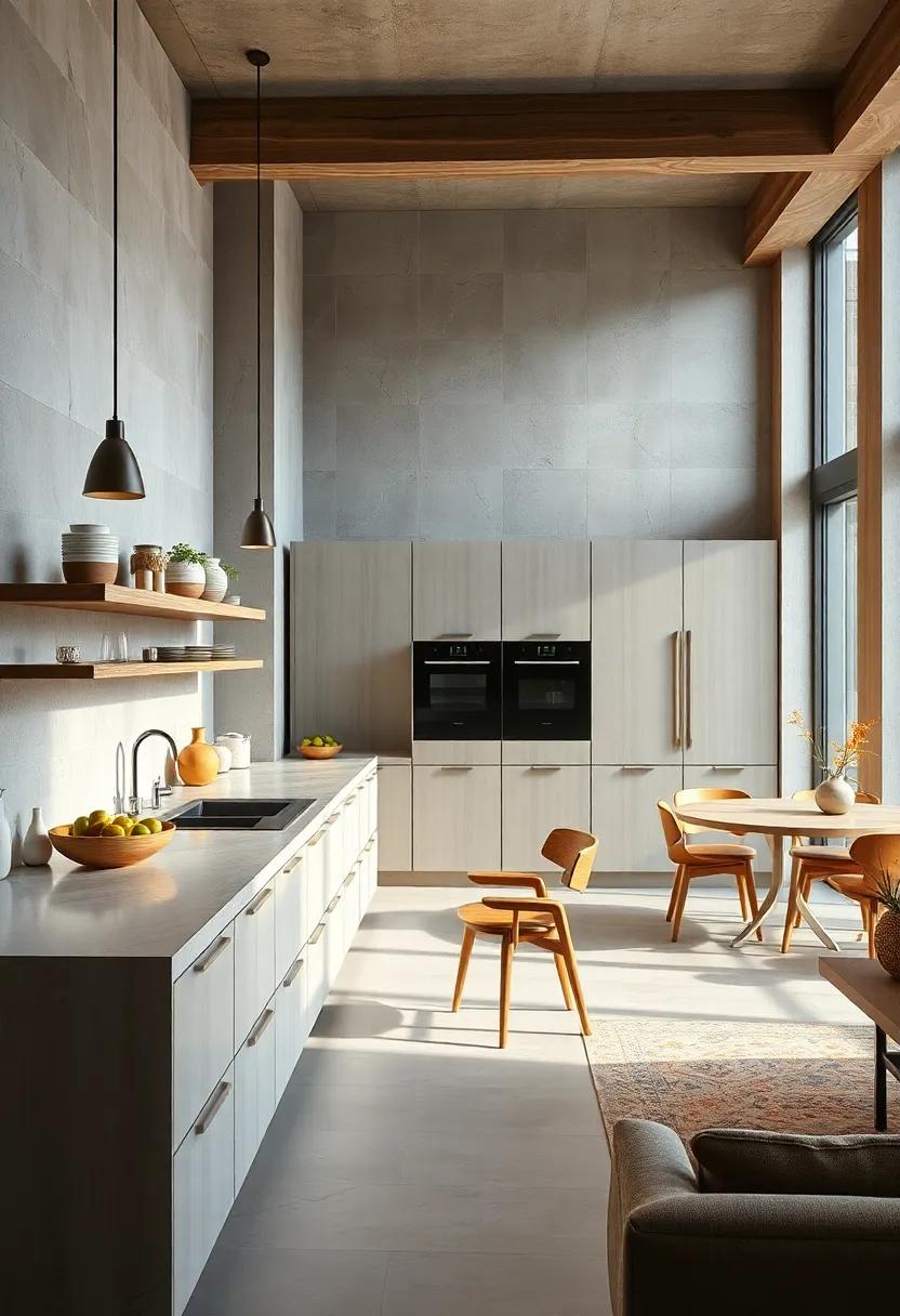 Use asymmetrical layouts to break away from ​traditional designs, ‍promoting a modern yet functional kitchen flow