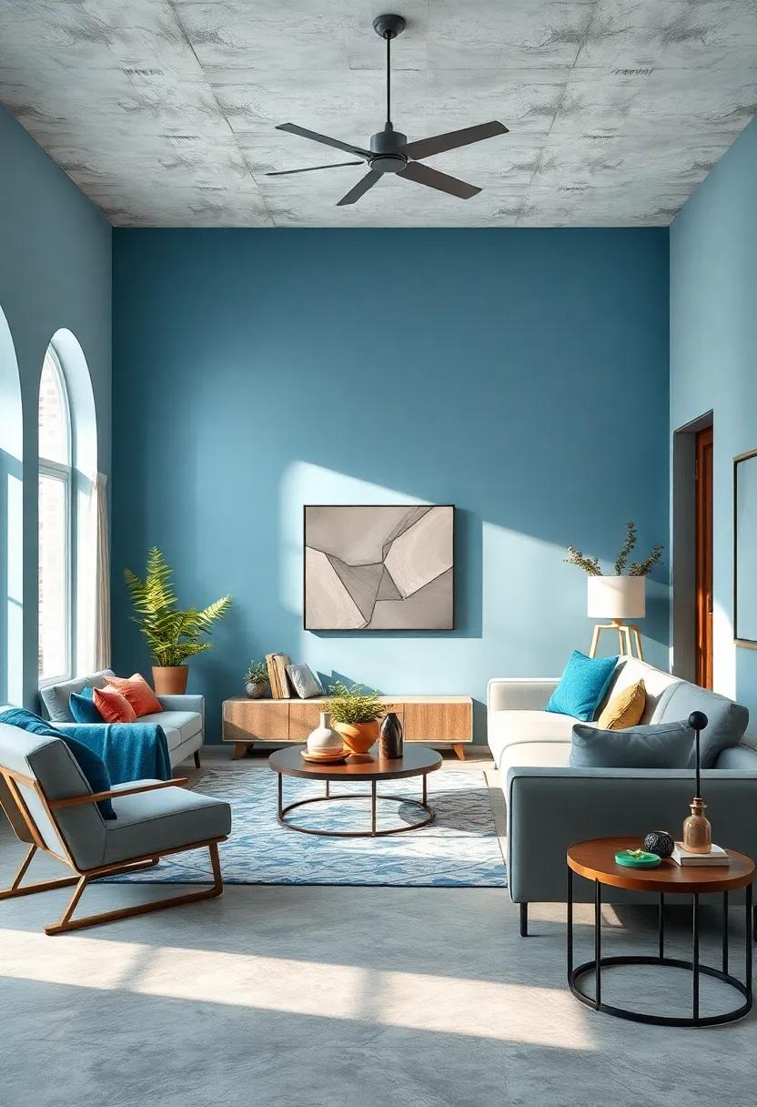 Misty Azure: this soothing hue blends gray and blue, offering a cool and elegant ⁤backdrop ​that​ enhances any decor style