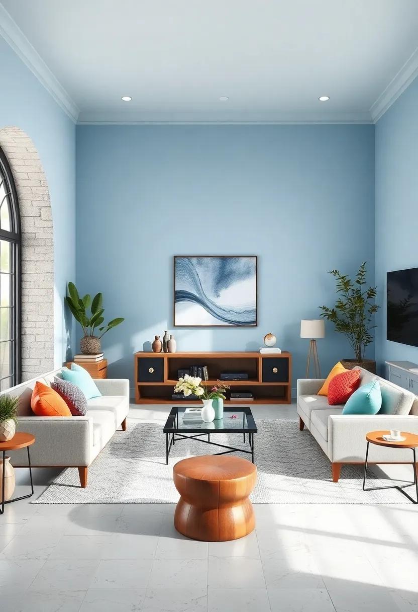 Skylight Blue: A⁣ luminous hue that captures the essence of daylight, making even‌ small ‌spaces feel airy and expansive