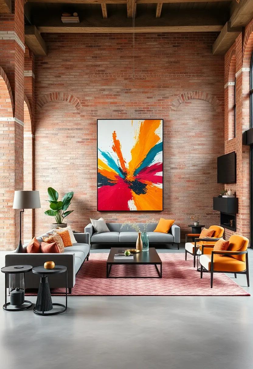bold Artwork: Large, bold art pieces ⁤can create stunning focal points against bare brick⁢ walls,​ reinvigorating spaces with color ​and creativity
