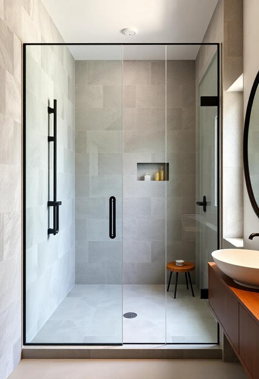 Bold Black Frames: Consider ‌contrasting your frameless design with bold black hardware,⁢ creating ​a striking, ⁣modern⁣ edge ‌to your⁢ shower⁤ space