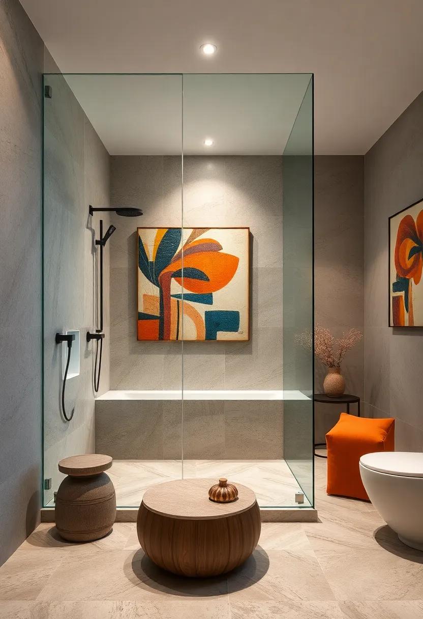 Waterfall Features: Incorporate a frameless glass enclosure around⁤ a⁤ dramatic waterfall shower fixture, ⁢making a bold statement in your bathroom