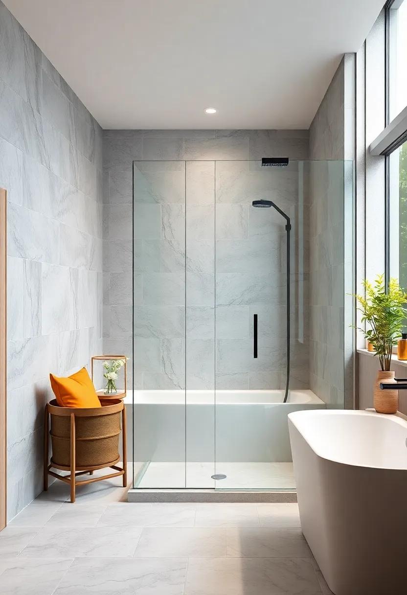 Corner⁣ Installations: Transform an ⁣unused ‍corner into a stunning ​shower ⁣enclave with frameless​ glass walls ‌that ​maximize every inch⁣ of your‍ bathroom