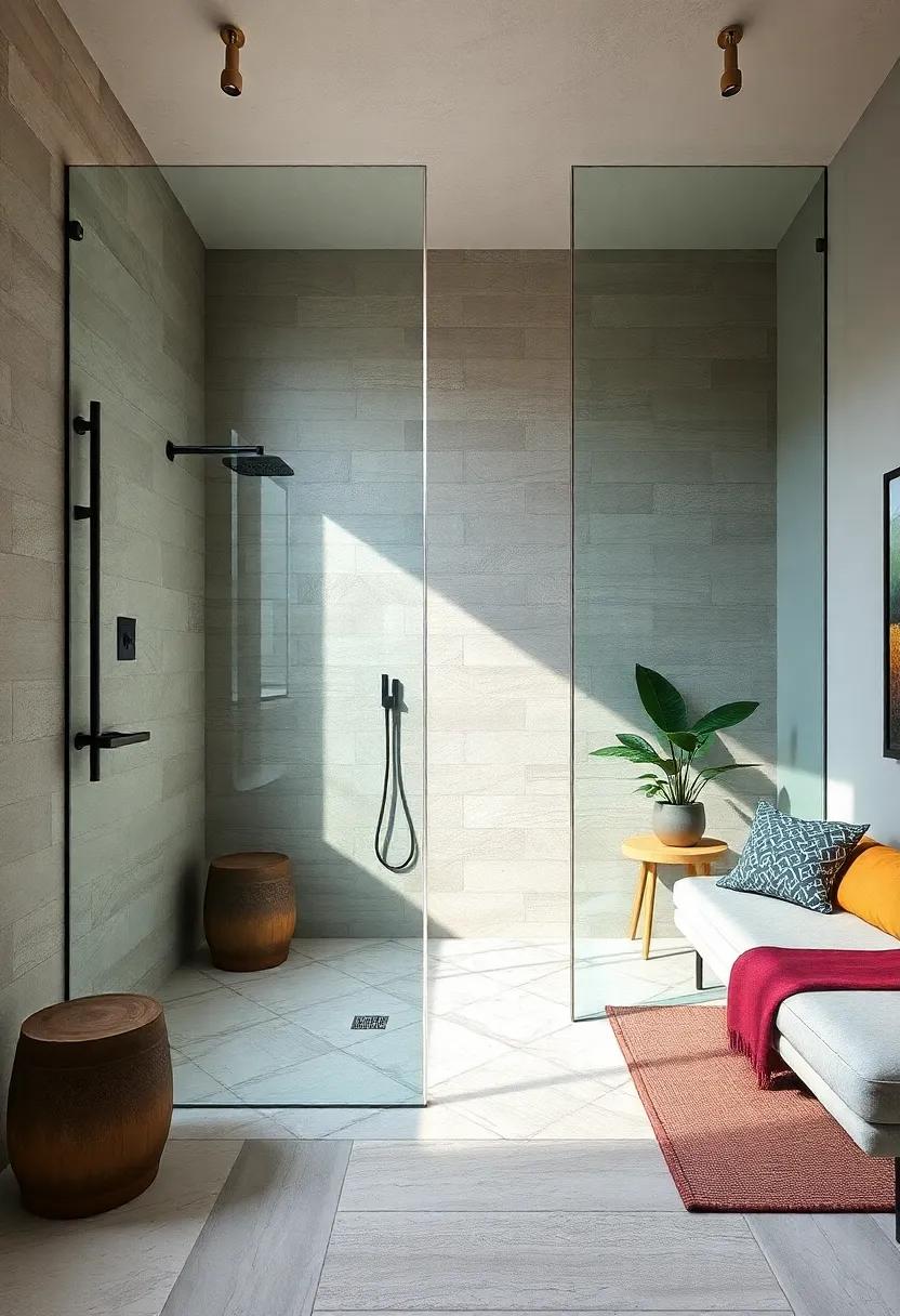 Open ⁤and airy: Experience the illusion of spaciousness with‍ tall frameless glass walls that let natural⁣ light flood‌ into⁣ your shower, elevating your entire bathroom⁤ design