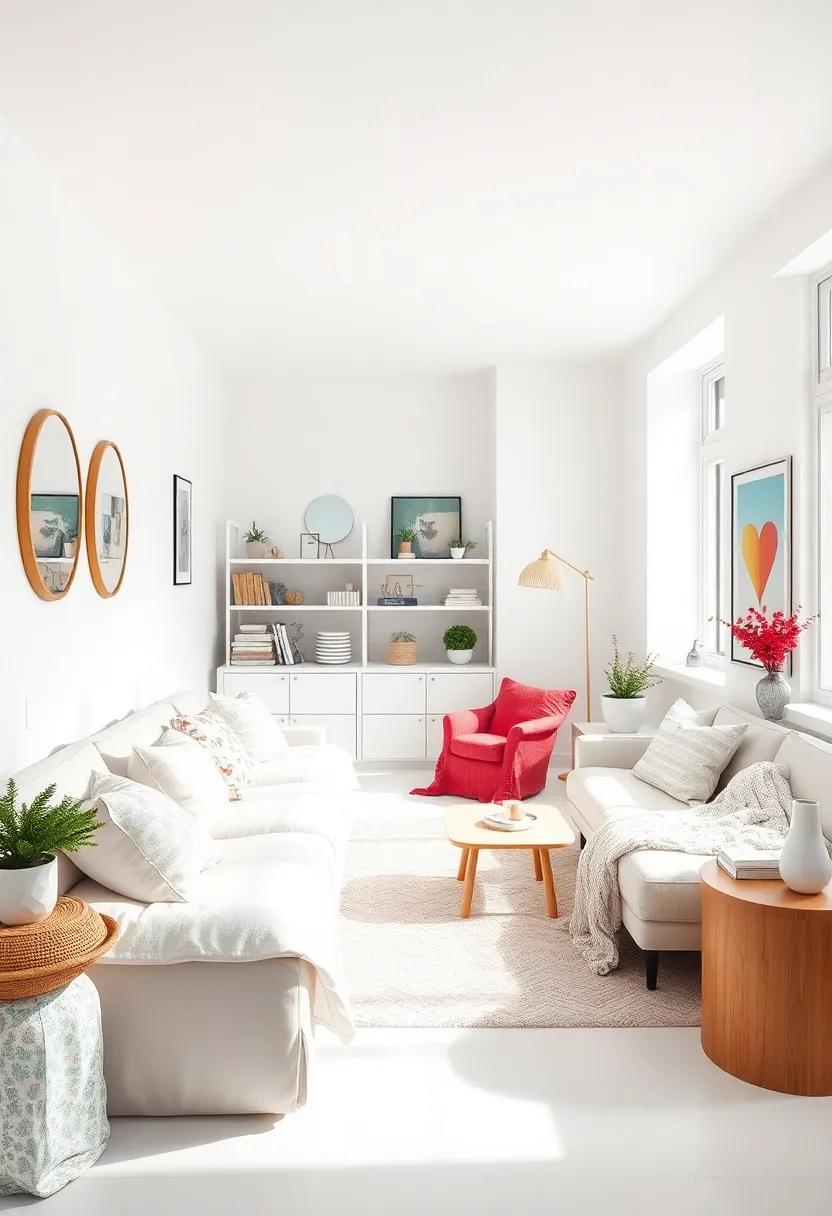 Own Your Style: Leave space for personal touches and creative expression that reflects your uniqueness within this chic white retreat