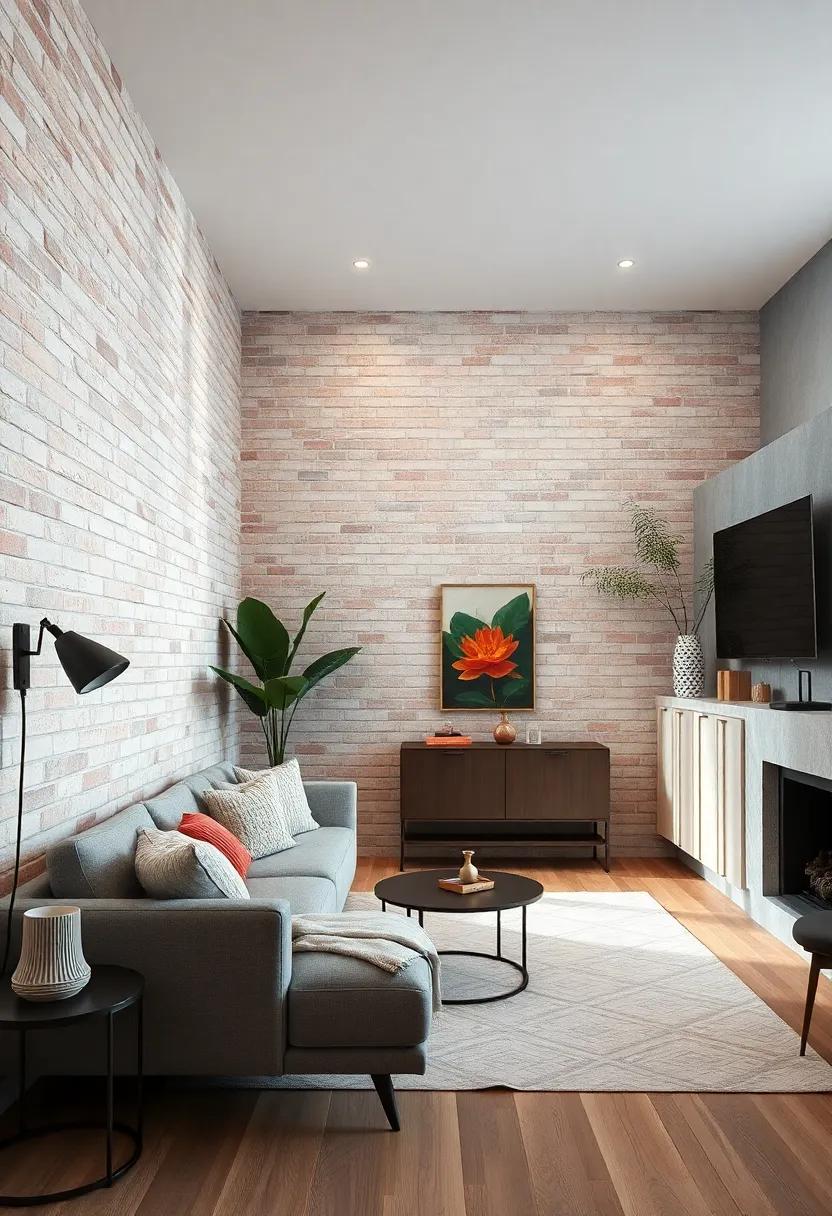 painted Brick ⁤Effect: If you love the look of brick but want ​subtlety, consider painting bricks⁣ a soft hue ⁢for an elegant, modern twist