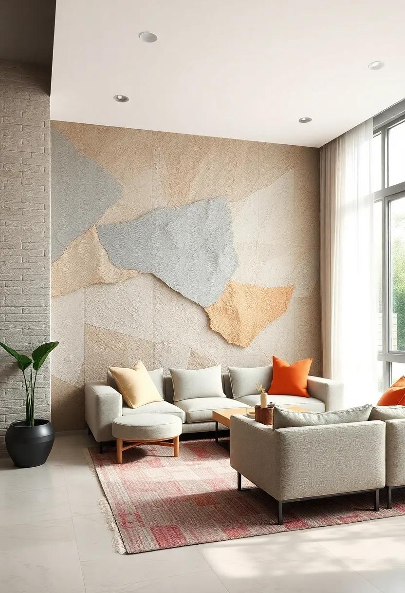 Murals and Artwork: Implement large-scale murals or textile art directly on your walls, crafting a narrative that energizes your living space