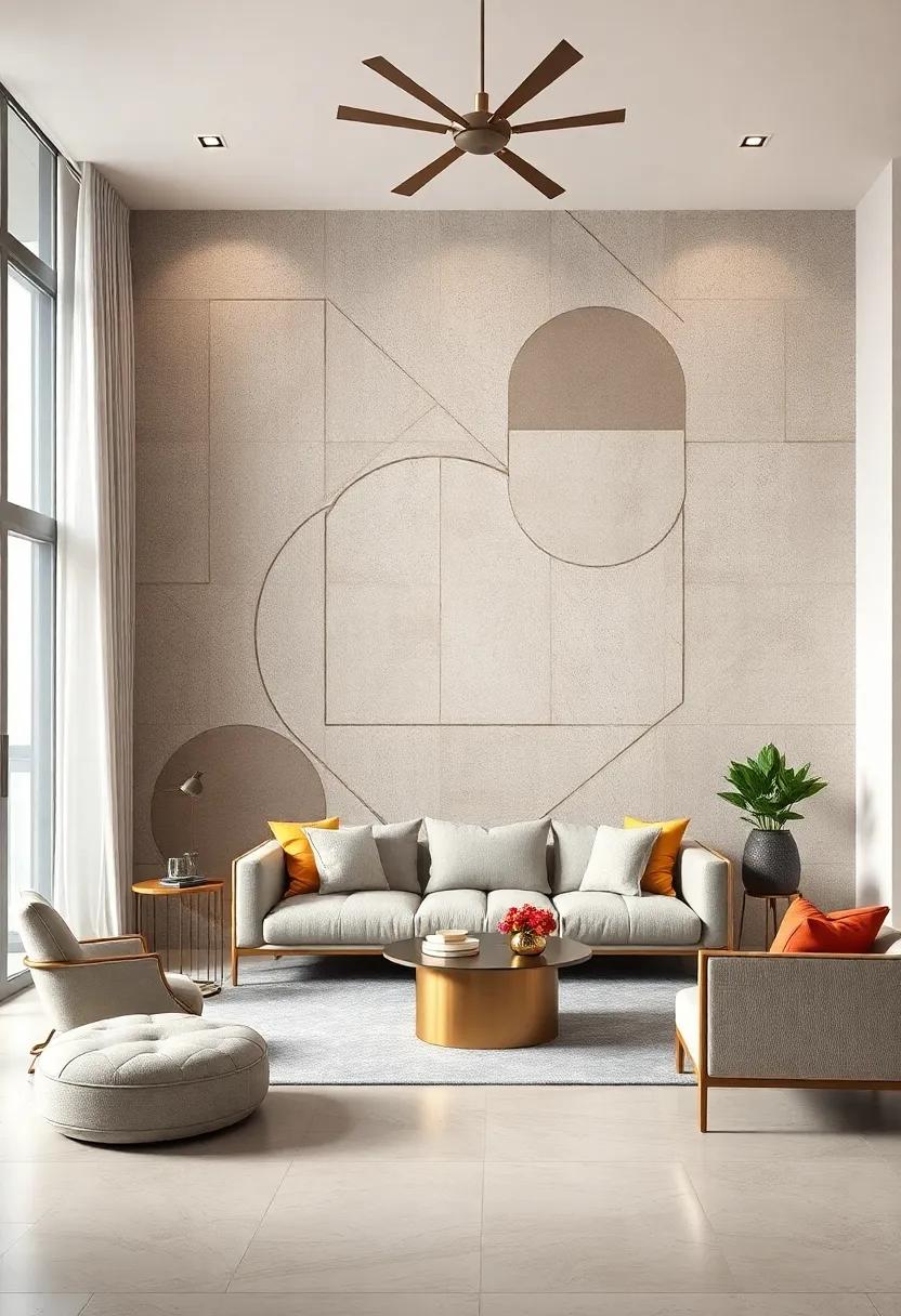 Geometric Paint Patterns: Create visual intrigue ​with geometric shapes painted directly on the wall, adding depth and a contemporary‍ edge⁢ to any room