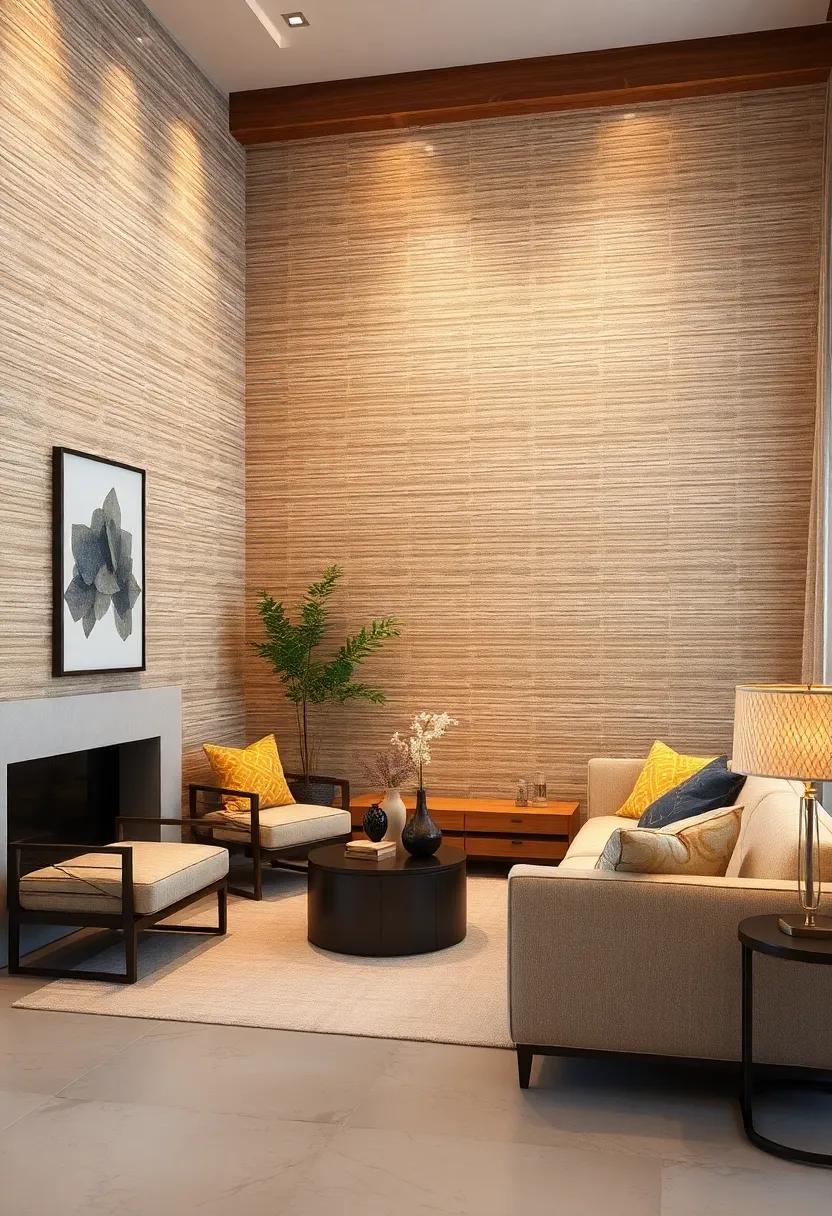 Grasscloth Wallpaper: This natural fiber wallpaper adds richness and depth, introducing​ organic ⁢textures that bring‌ the outdoors ​into your interior