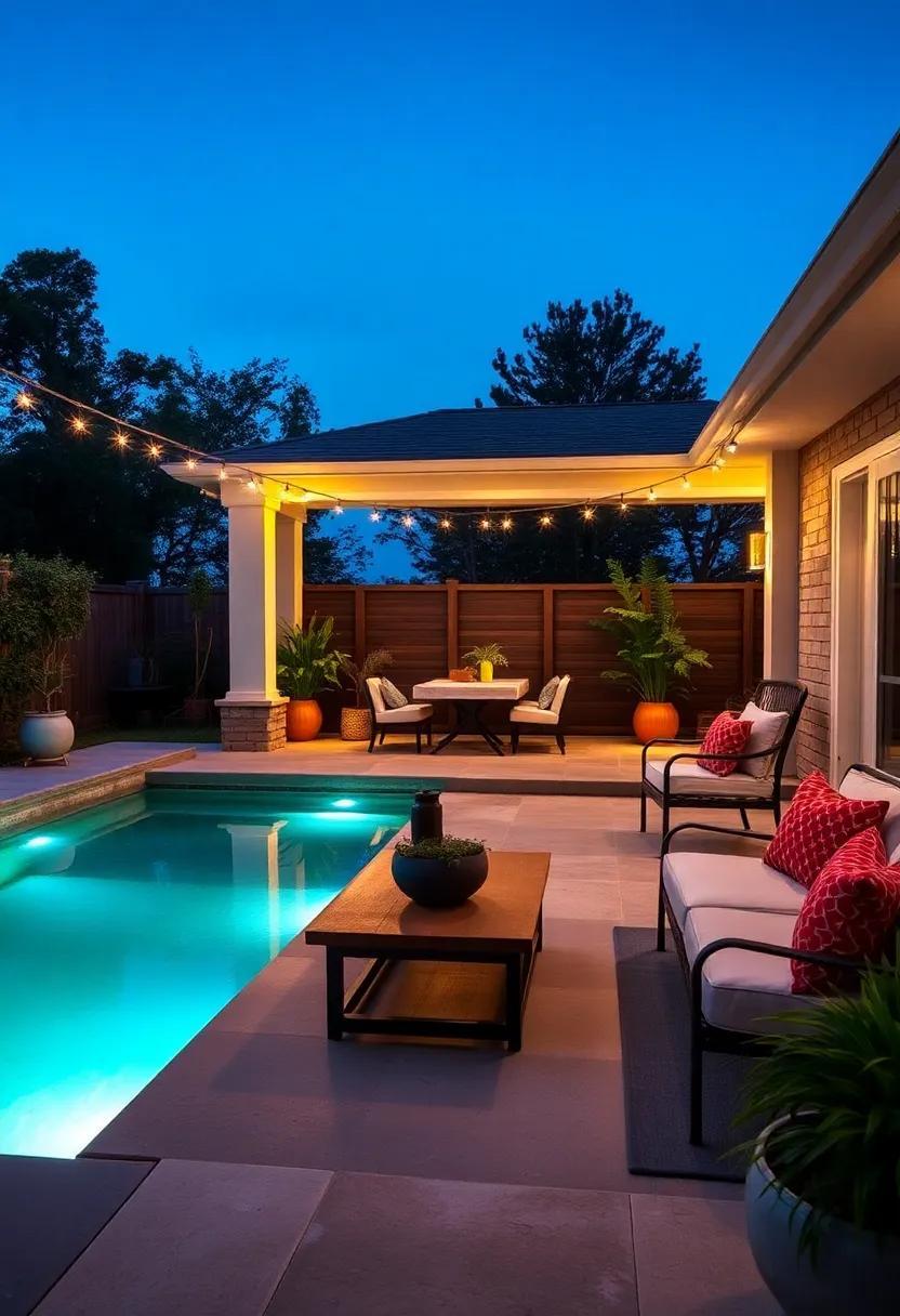29 Stunning Patio Lighting Ideas Featuring Floating Pool Lights for Enchanting Evenings