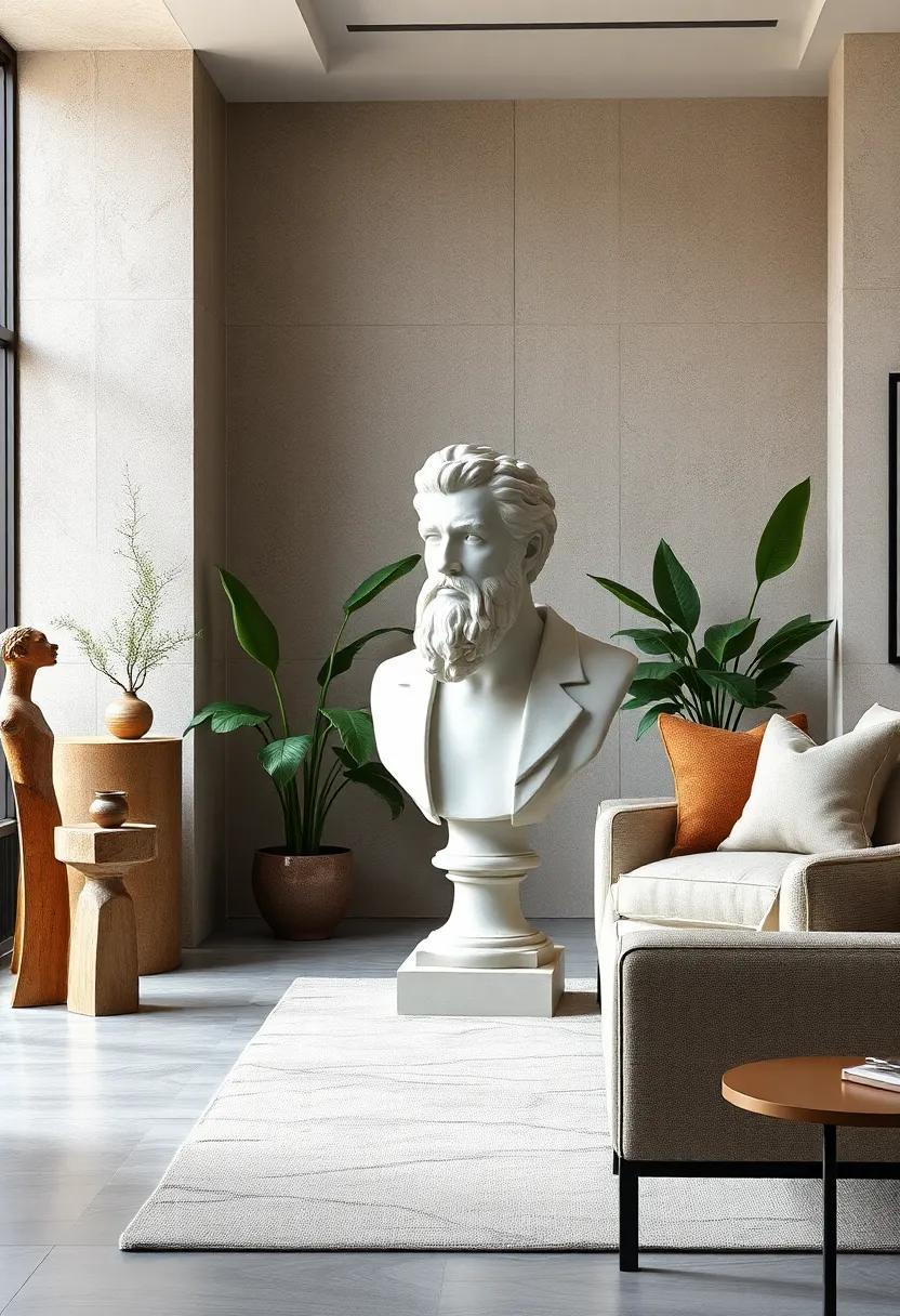 The Classic Bust of a Philosopher - Timeless and sophisticated, this sculpture serves as a reminder of ⁣the great thinkers, adding ⁢intellectual depth‌ to⁣ your decor