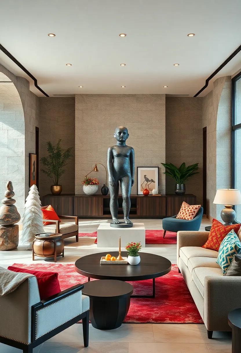 The Enigmatic Faceless Figure -⁣ A modern interpretation of identity, this minimalist​ sculpture ⁣invites‍ contemplation and sparks conversation among guests