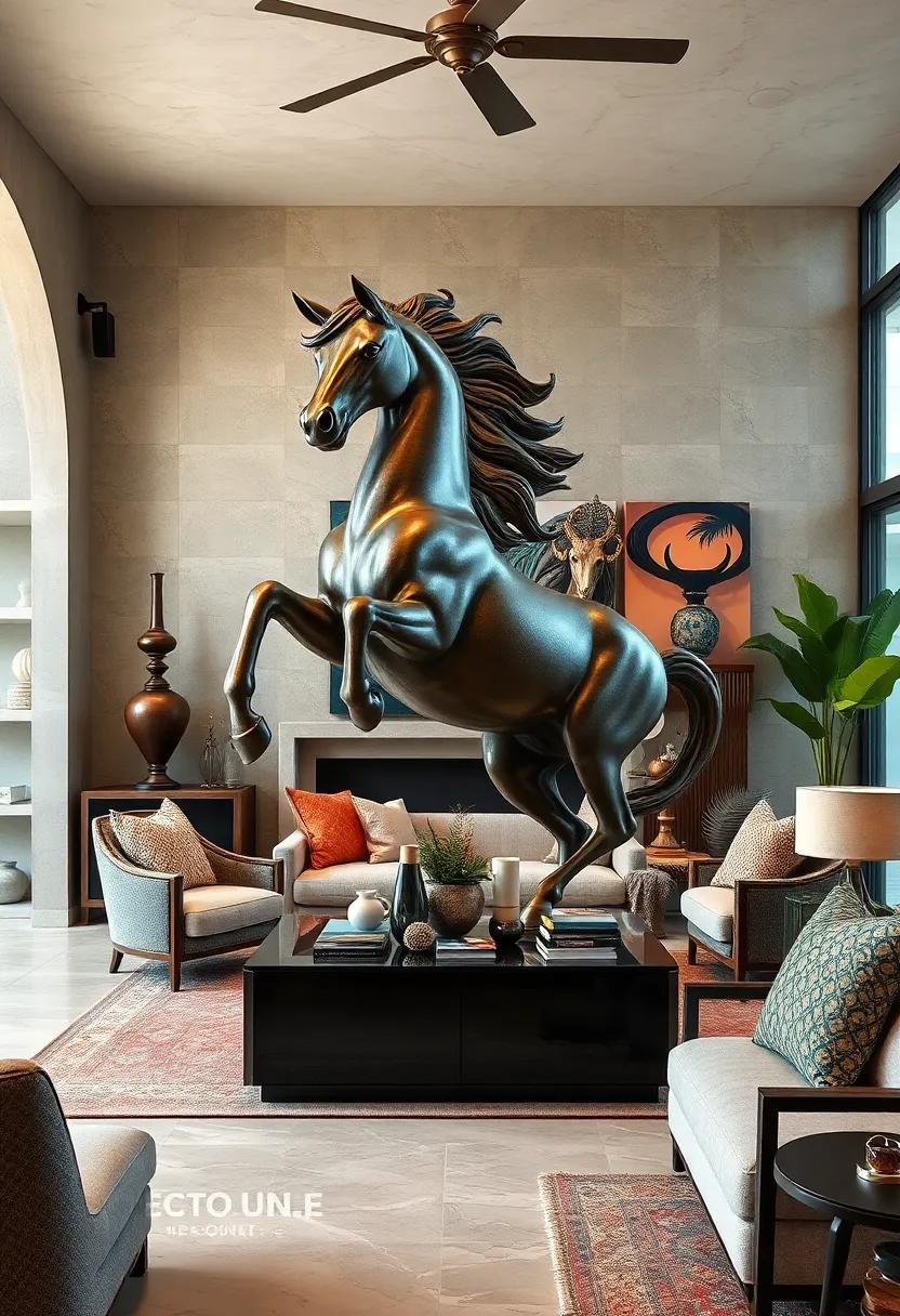 The Majestic Horse in Motion ⁣- This stunning piece exudes power and freedom, adding an ​equestrian elegance to any room or outdoor area