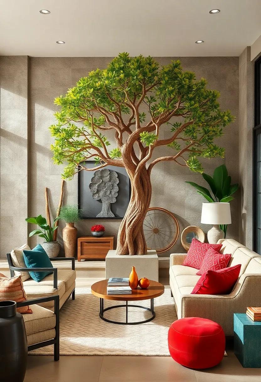 The Nature-Inspired Tree of Life - crafted from recycled materials, this piece brings the outdoors inside,​ celebrating sustainability and the beauty of nature