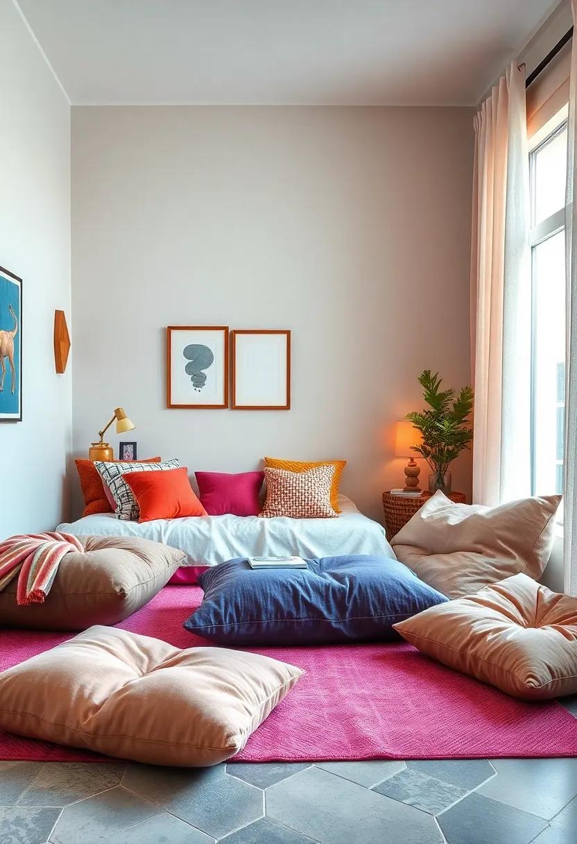 Comfy Floor Pillows: Scatter oversized floor cushions ‍around her room for extra seating and ⁢a‍ relaxed vibe, perfect for hanging out ‌with friends